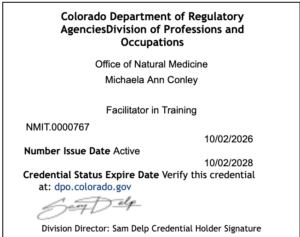 Colorado-Natural Medicine Facilitator in Training License